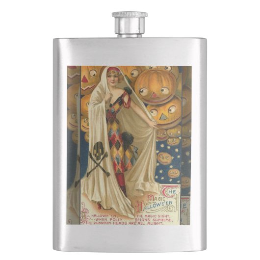 アンティークハロウィーンハロウィーンのカボチャのちょうちん フラスク (正面)
