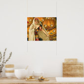 アンティークハロウィーンハロウィーンのカボチャのちょうちん ポスター (キッチン)