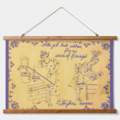 アンティークハンガリーのウォールクロスデザイン 吊り下げ型タペストリー (正面)