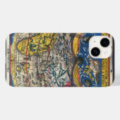 アンティークハート形の世界地図by Peter Apian 1520 Case-Mate iPhoneケース (裏面 (横))
