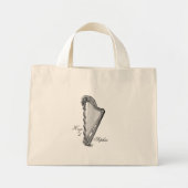 アンティークハープミニトートと名前をカスタムする ミニトートバッグ (正面)