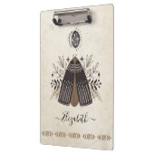 アンティークバタフライモスイラストレーション クリップボード (左)