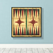 アンティークバックガンモンゲームボードバイイーサンハーパー キャンバスプリント (インサイチュ (ウッドフロア))