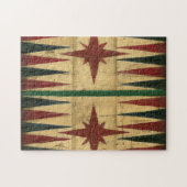 アンティークバックガンモンゲームボードバイイーサンハーパー ジグソーパズル (横)