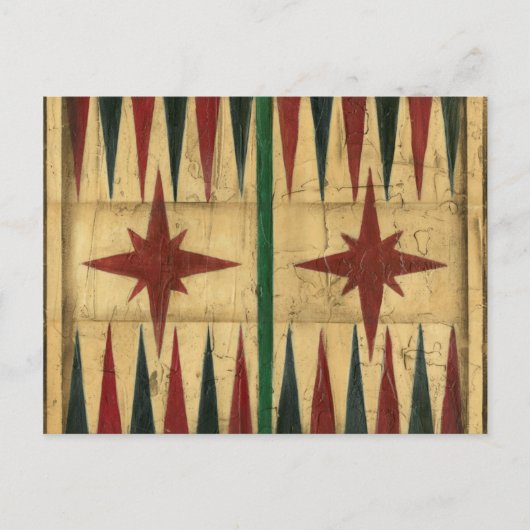 アンティークバックガンモンゲームボードバイイーサンハーパー ポストカード (正面)