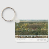 アンティークバッファロー川のあるテキサス州,ヒューストンの地図 キーホルダー (裏面)