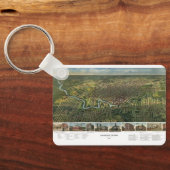 アンティークバッファロー川のあるテキサス州,ヒューストンの地図 キーホルダー (裏面)