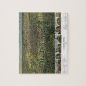 アンティークバッファロー川のあるテキサス州,ヒューストンの地図 ジグソーパズル (縦)