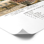 アンティークバッファロー川のあるテキサス州，ヒューストンの地図 ポスター (角)