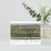 アンティークバッファロー川のあるテキサス州，ヒューストンの地図 ポストカード (スタンド正面)