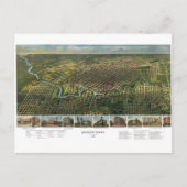 アンティークバッファロー川のあるテキサス州，ヒューストンの地図 ポストカード (正面)