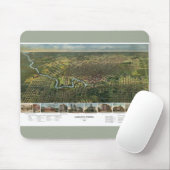 アンティークバッファロー川のあるテキサス州，ヒューストンの地図 マウスパッド (マウス)