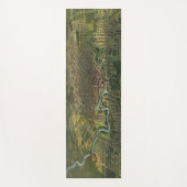 アンティークバッファロー川のあるテキサス州，ヒューストンの地図 ヨガマット (正面)