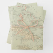 アンティークバハマ諸島の地図 ラッピングペーパーシート (インサイチュ)