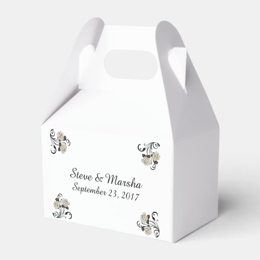 アンティークバラお願いボックス フェイバーボックス (正面サイド)