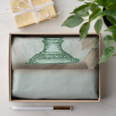 アンティークバラと時計とピンクレースの花瓶 薄葉紙 (ギフト)