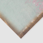 アンティークバラと時計とピンクレースの花瓶 薄葉紙 (詳細)