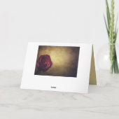 アンティークバラと金ゴールドのバックグラウンドのパーソナライズ カード (裏面)