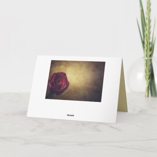 アンティークバラと金ゴールドのバックグラウンドのパーソナライズ カード (裏面)