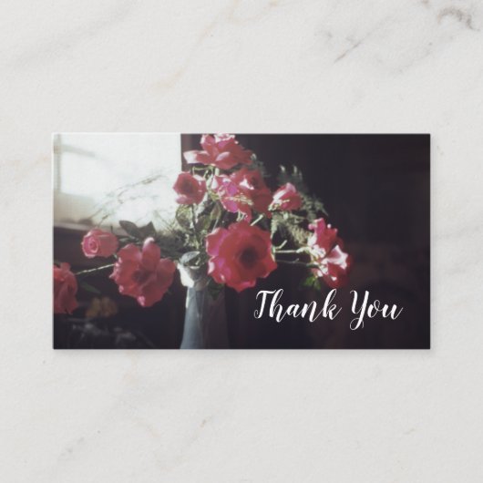 アンティークバライン花瓶フローラサンキューユーバラ 名刺 (正面)