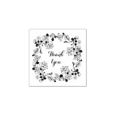 アンティークバラサンキュースタンプ ラバースタンプ (インプリント)