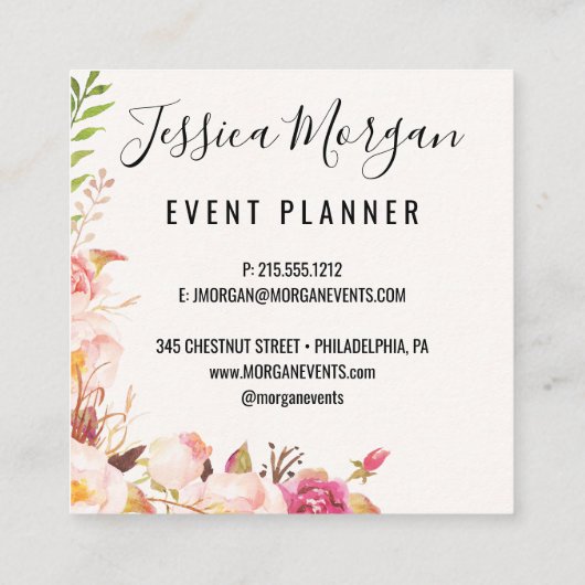 アンティークバラスクエア名刺 スクエア名刺 (裏面)