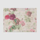 アンティークバラデカッページ&ティッシュペーパーダークピンク 薄葉紙 (正面)