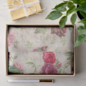 アンティークバラデカッページ&ティッシュペーパーダークピンク 薄葉紙 (ギフト)