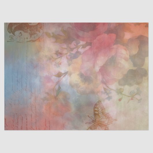 アンティークバラバタフライエフェメラルデクーペ 薄葉紙 (正面)