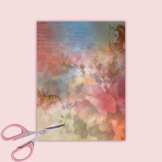 アンティークバラバタフライエフェメラルデクーペ 薄葉紙