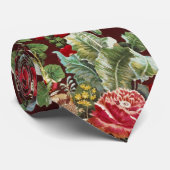 アンティークバラフラワーガーデンクラシックデザイン ネクタイ (ロール)