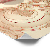 アンティークバラフラワーズ絵画AIのポスター ポスター (角)