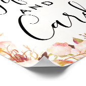 アンティークバラブライダルシャワーギフトとカード ポスター (角)