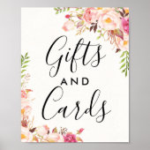 アンティークバラブライダルシャワーギフトとカード ポスター (正面)