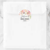 アンティークバラブライダルシャワーフェイスステッカー ラウンドシール (バッグ)