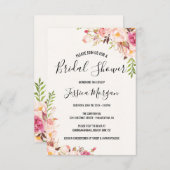 アンティークバラブライダルシャワー招待 招待状 (正面/裏面)