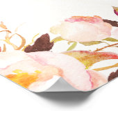 アンティークバラブライダルシャワー歓迎 ポスター (角)