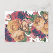 アンティークバラボタニカルフェテウェディングRSVPカード 出欠カード (裏面)