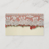 アンティークバラレースレッ素朴ドバーラビクトリアンップ プレイスカード (裏面)