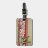 アンティークバラレースレッ素朴ドバーラビクトリアンップ ラゲッジタグ (正面縦)