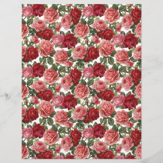 アンティークバラヴィンテージアーツ&クラフトスクラップブック紙 (正面)