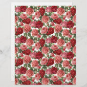 アンティークバラヴィンテージアーツ&クラフトスクラップブック紙 (正面/裏面)