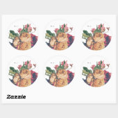 アンティークバラヴィンテージボホ結婚ーズ ラウンドシール (シート)