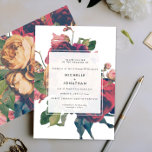 アンティークバラヴィンテージボホ結婚式招待状 招待状<br><div class="desc">アンティークカラフルのバラ素晴らしいボヘミアンのテーマ結婚をテーマにした。ヴィンテージスタイル花模様。赤とピンクのバラボスタイリッシュホ結婚の。</div>