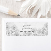 アンティークバラ差出人住所ラベル ラベル (インサイチュ)