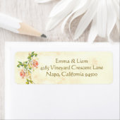 アンティークバラ差出人住所ラベル ラベル (インサイチュ)