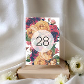 アンティークバラ植物性フローラ結婚ズ テーブルナンバー