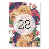 アンティークバラ植物性フローラ結婚ズ テーブルナンバー (正面)