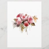 アンティークバラ水彩ピンク結婚ズ プログラム (裏面)