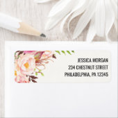 アンティークバラ結婚差出人住所ラベル ラベル (インサイチュ)